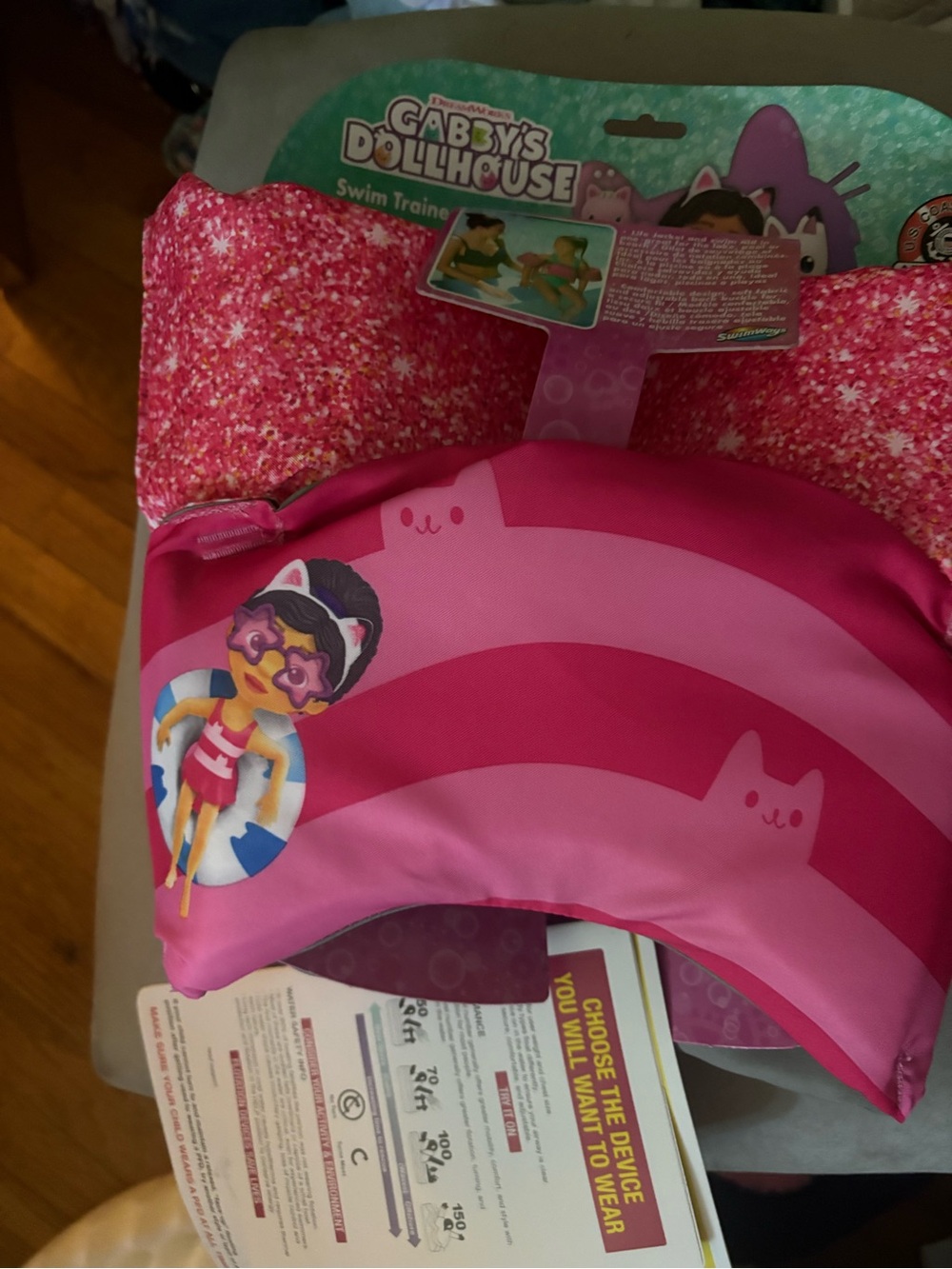 Pink Kids Swim Bib Trainer